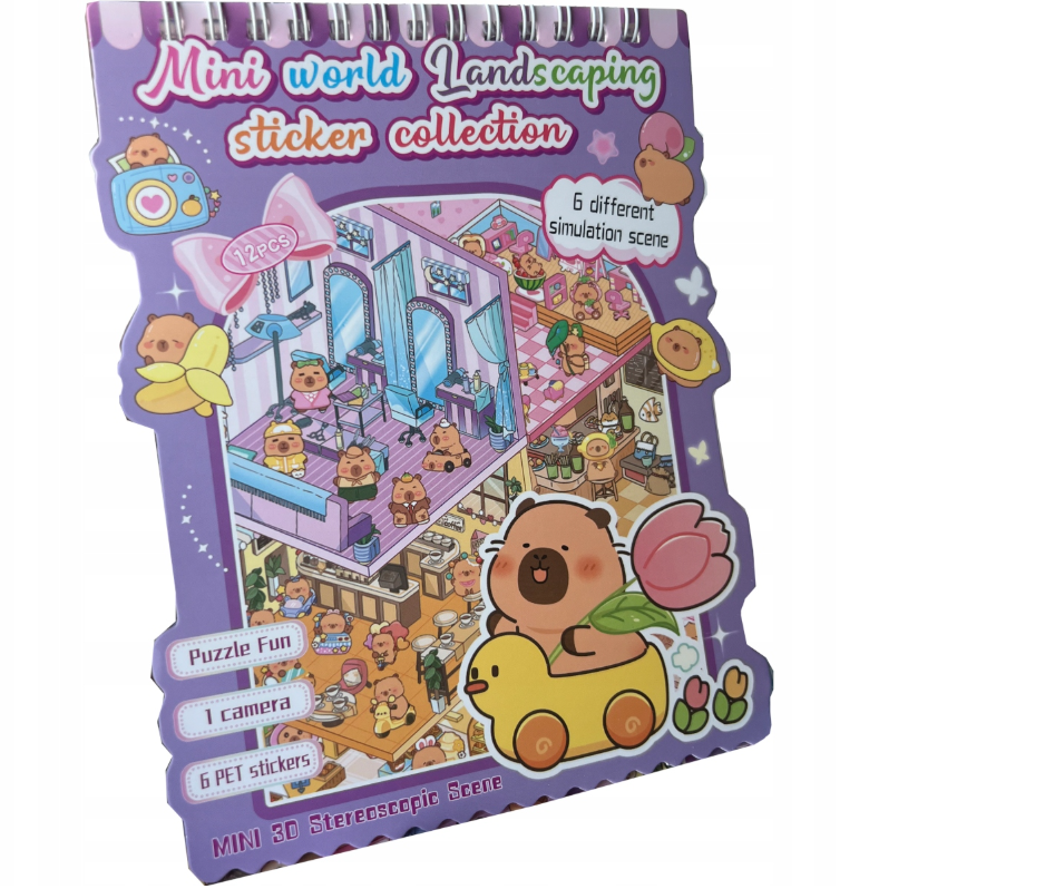 ZRÓB TO SAM WYKLEJANKA ANTYSTRESOWA KAPIBARA DREAM HOUSE NAKLEJKI DIY