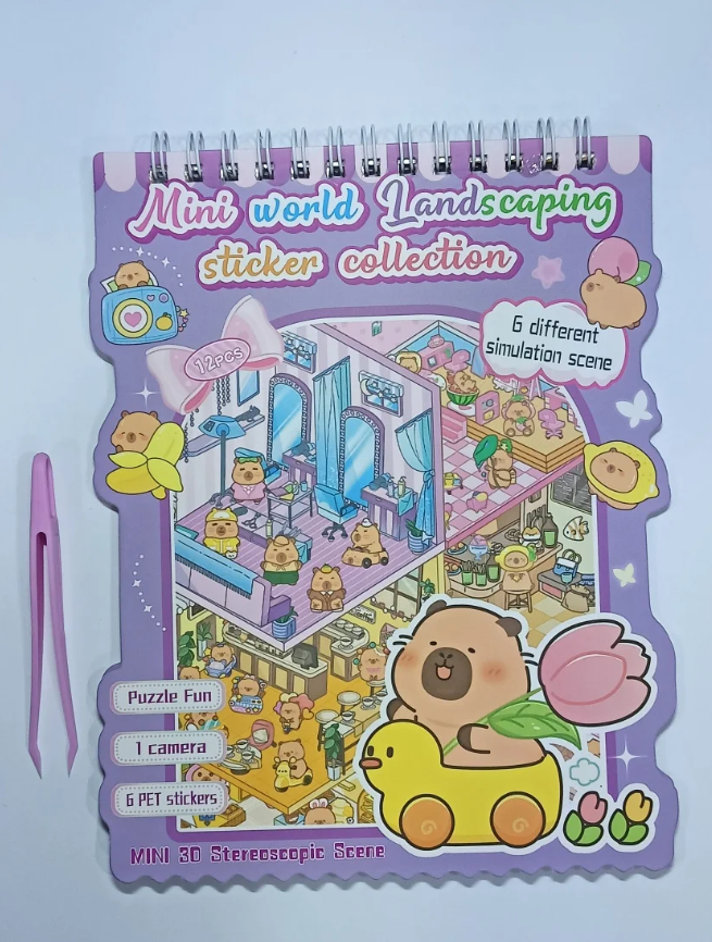 ZRÓB TO SAM WYKLEJANKA ANTYSTRESOWA KAPIBARA DREAM HOUSE NAKLEJKI DIY