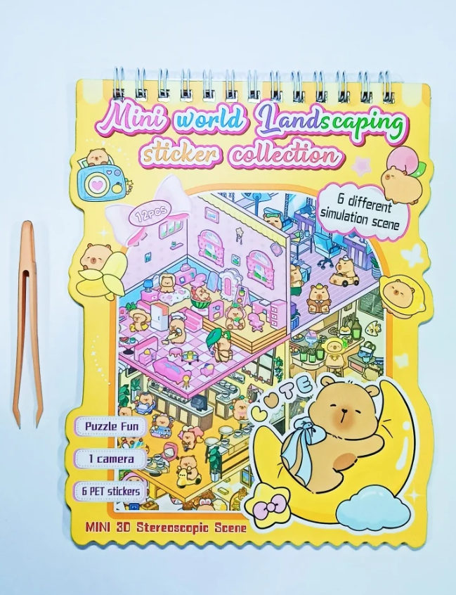 ZRÓB TO SAM WYKLEJANKA ANTYSTRESOWA KAPIBARA DREAM HOUSE NAKLEJKI DIY