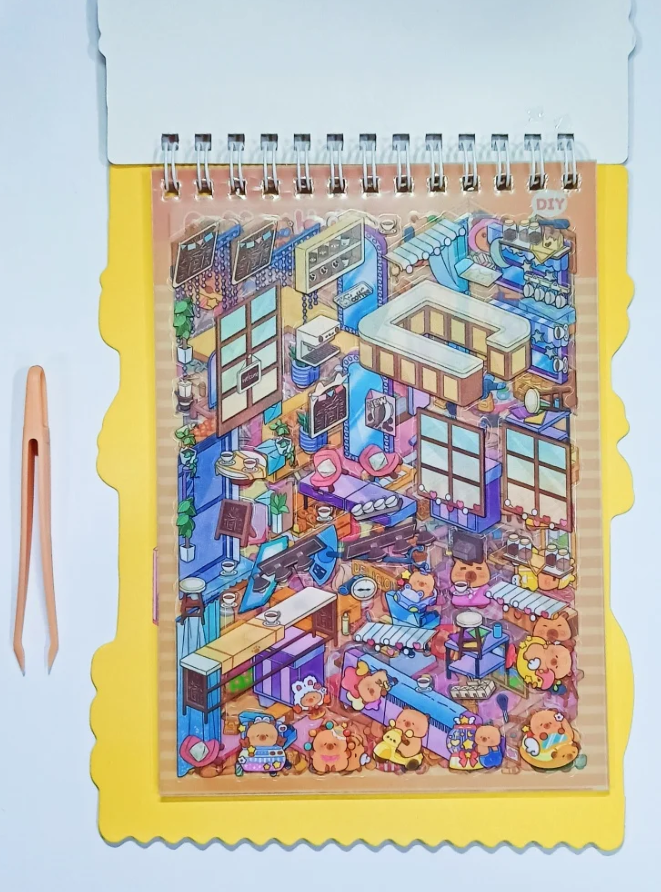 ZRÓB TO SAM WYKLEJANKA ANTYSTRESOWA KAPIBARA DREAM HOUSE NAKLEJKI DIY