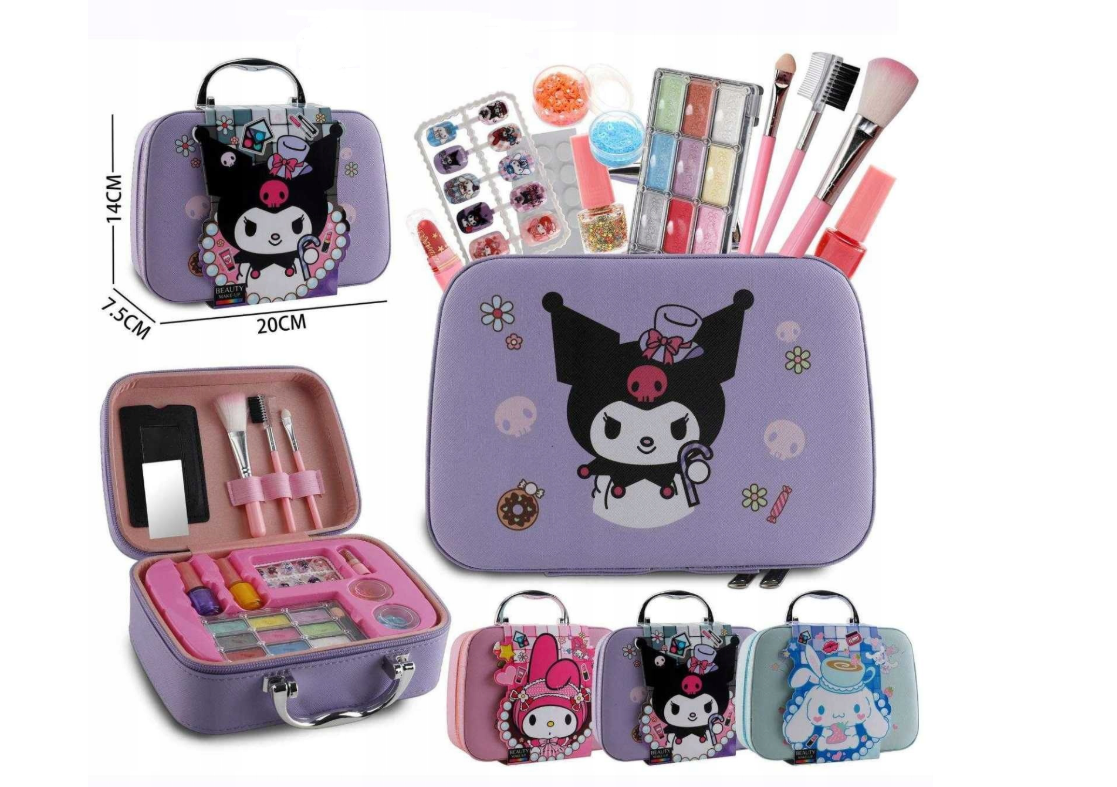 ZESTAW KOSMETYKÓW DLA DZIECI W KUFERECZKU MAKIJAŻ ZABAWKA KUROMI