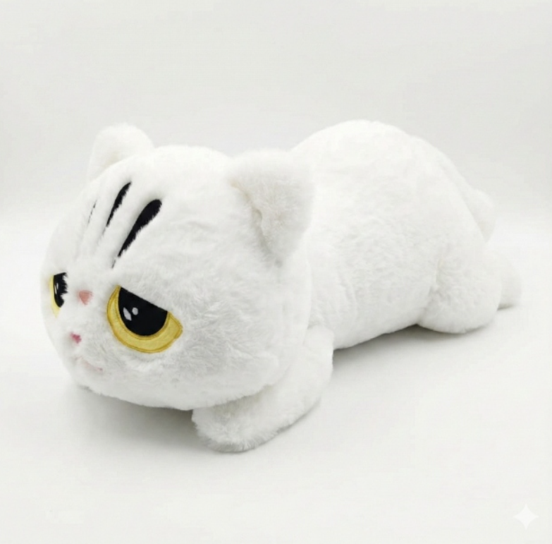 DUŻY PLUSZOWY KOTEK 50 см MIĘKKA MASKOTKA DO PRZYTULANIA PREZENT ZABAWKA