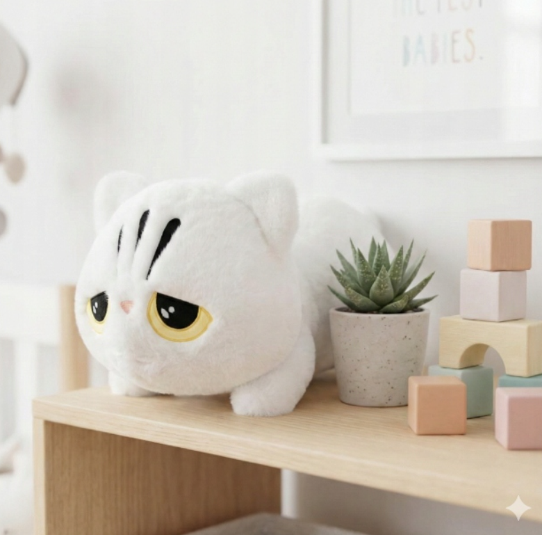 DUŻY PLUSZOWY KOTEK 50 см MIĘKKA MASKOTKA DO PRZYTULANIA PREZENT ZABAWKA