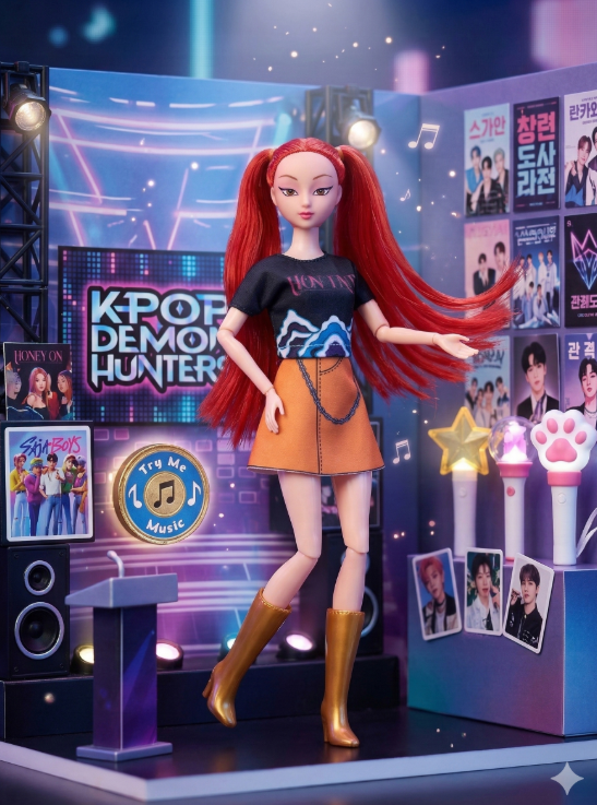 ZESTAW 3 LALEK K-POP DEMON HUNTERS ZABAWKA DLA DZIECI RUMI MIRA ZOEY 30 CM