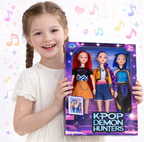 ZESTAW 3 LALEK K-POP DEMON HUNTERS ZABAWKA DLA DZIECI RUMI MIRA ZOEY 30 CM