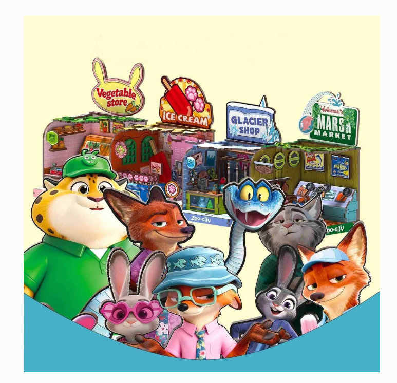 DIY 3D PUZZLE ZOO CITY DREWNIANE MINI SKLEPIK | 3 WERSJE DO WYBORU