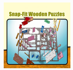 DIY 3D PUZZLE ZOO CITY DREWNIANE MINI SKLEPIK | 3 WERSJE DO WYBORU