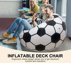FOTEL DMUCHANY PIŁKA NOŻNA KOSZYKÓWKA SOFA PVC DO OGRODU NA PLAŻĘ