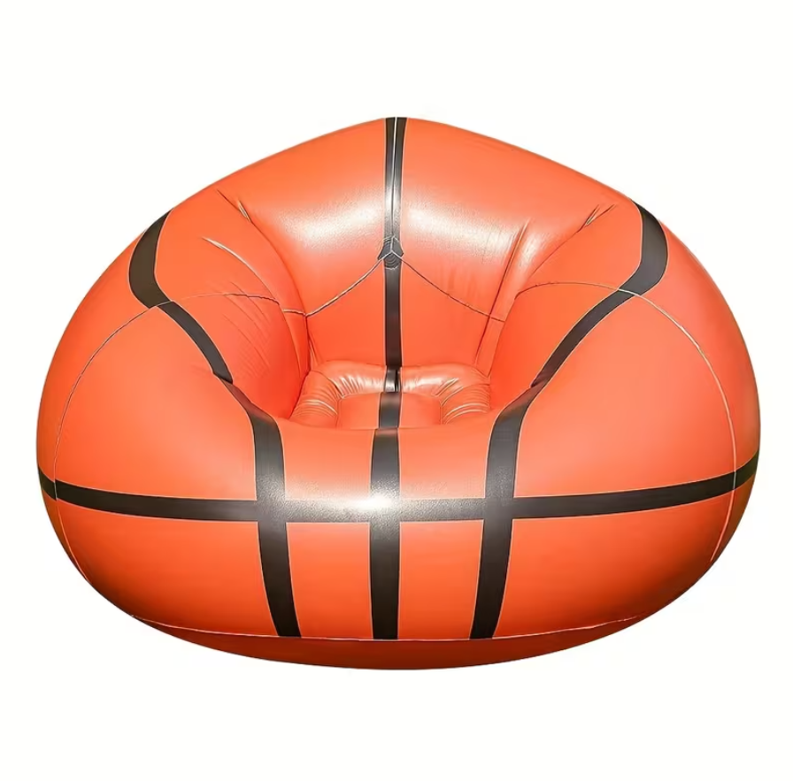 FOTEL DMUCHANY PIŁKA NOŻNA KOSZYKÓWKA SOFA PVC DO OGRODU NA PLAŻĘ