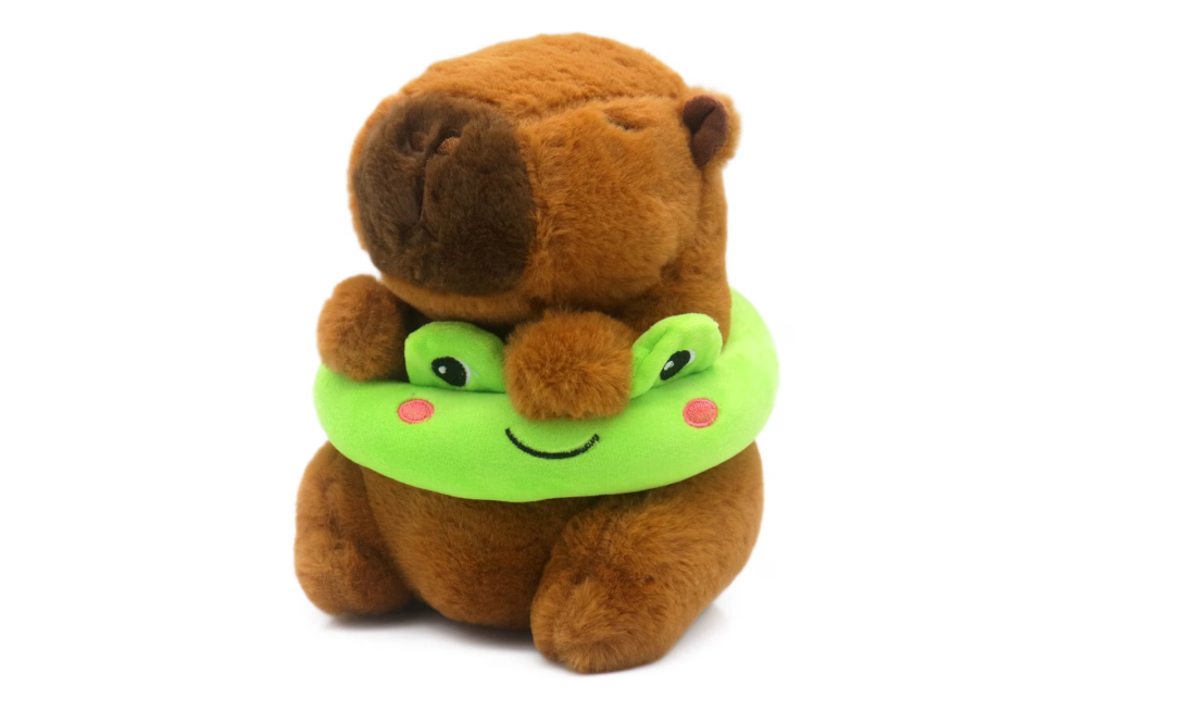 ZESTAW 2W1 CAPYBARA Z ŻABKĄ 20 CM + ALBUM Z NAKLEJKAMI TOREBKA DLA DZIECKA