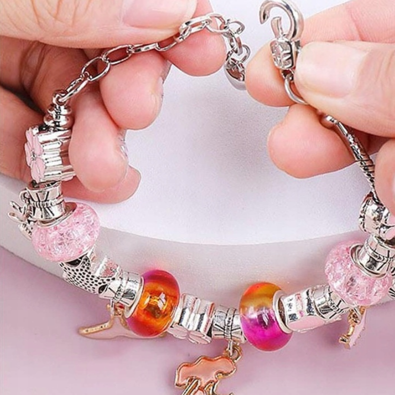 ZESTAW HUNTRIX DO TWORZENIA BRANSOLETEK CHARMS I NASZYJNIKÓW PRINCESS DIY