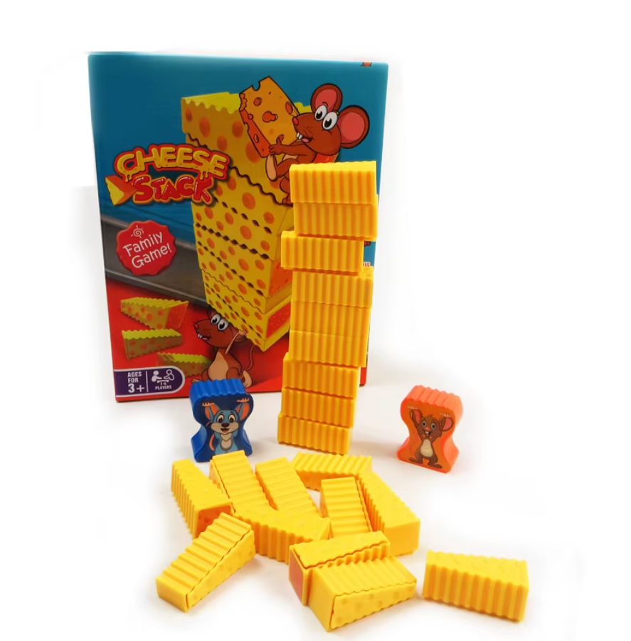 GRA ZRĘCZNOŚCIOWA CHEESE STACK GAME BALANSOWANIE SERA DLA DZIECI ZABAWKI