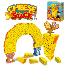 GRA ZRĘCZNOŚCIOWA CHEESE STACK GAME BALANSOWANIE SERA DLA DZIECI ZABAWKI