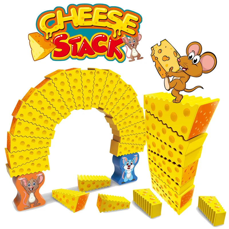 GRA ZRĘCZNOŚCIOWA CHEESE STACK GAME BALANSOWANIE SERA DLA DZIECI ZABAWKI