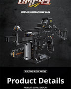 MEGA CONSTRUCTOR BROŃ KARABIN ASIC 1609 CZĘŚCI UMP-45 PREZENT