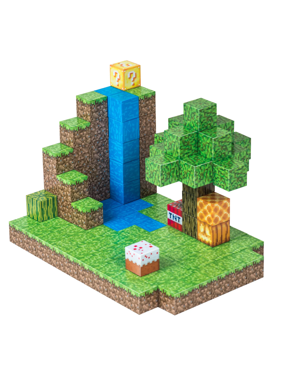 KLOCKI MAGNETYCZNE MINECRAFT WODOSPAD 132 EL. KONSTRUKTOR DLA DZIECKA