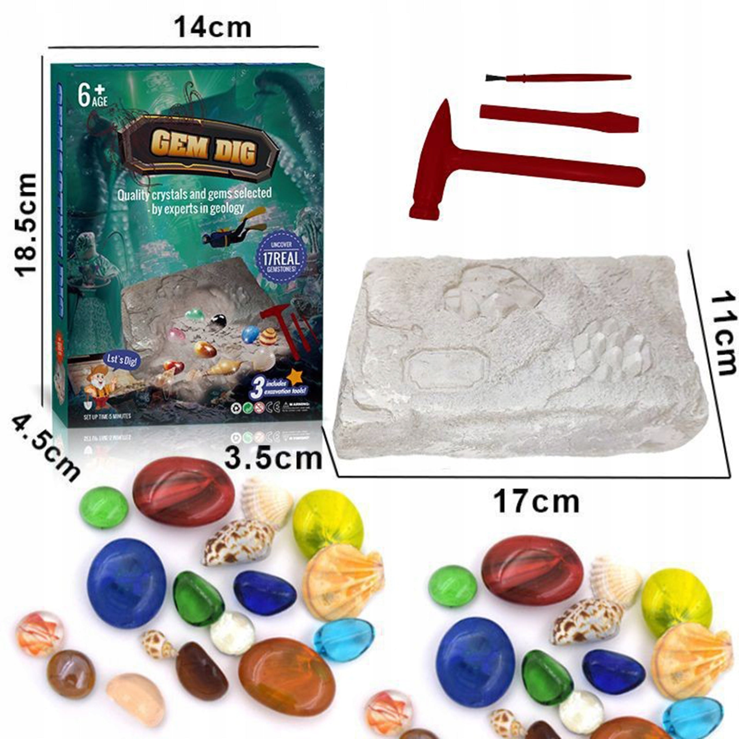 ZESTAW ARCHEOLOGICZNY DO KOPANIA KLEJNOTÓW — ODKRYJ ŚWIAT SKARBÓW!