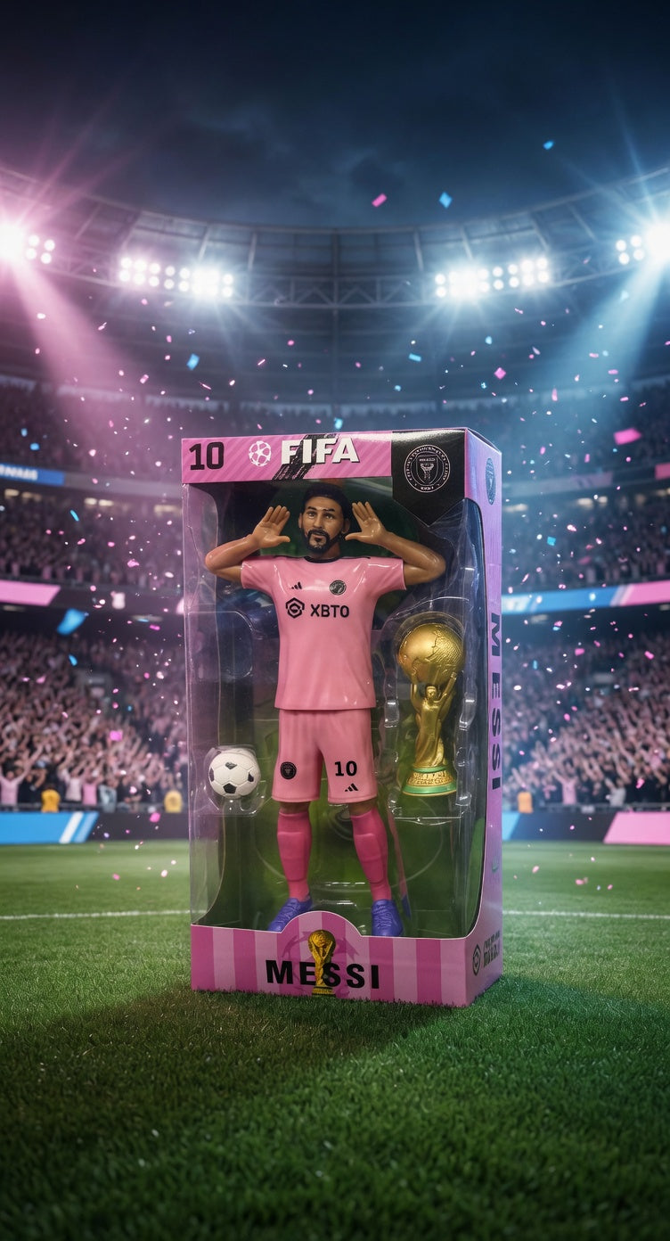 FIGURKA PIŁKARZ FIFA MESSI RONALDO YAMAL 25 CM Z PIŁKĄ PREZENT DLA DZIECKA