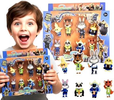 ZOOTOPIA 2: KOMPLETNY ZESTAW 8 UROCZYCH FIGUREK KOLEKCJONERSKICH!