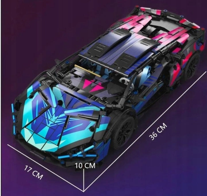 SAMOCHÓD SPORTOWY Z KLOCKÓW ZESTAW 1280 el. PREZENT DLA DZIECI I DOROSŁYCH