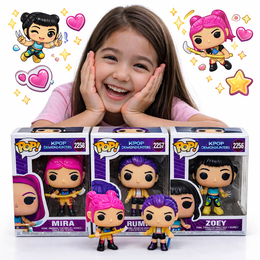 ZESTAW 3 FIGURKI KPOP KOLEKCJONERSKIE 10 CM HIT PREZENT FAN DEMON HUNTERS