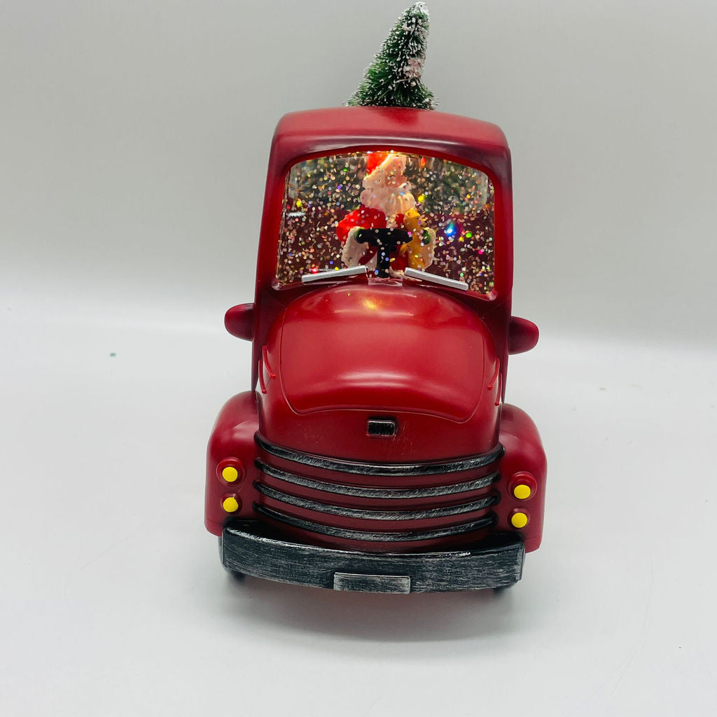 ŚWIĄTECZNY SAMOCHÓD LED ZE ŚNIEŻNĄ ZAMIECIĄ I MUZYKĄ