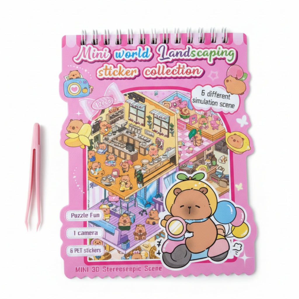 ZRÓB TO SAM WYKLEJANKA ANTYSTRESOWA KAPIBARA DREAM HOUSE NAKLEJKI DIY