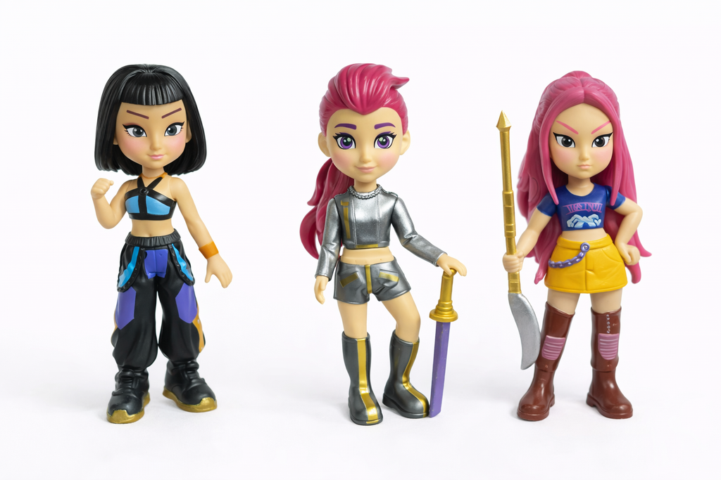 ZESTAW FIGUREK K-POP HUNTRIX, MIRA, ZOYE, RUMI 14 CM OŁOWCY DEMONÓW