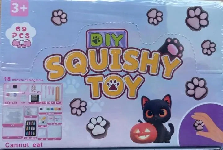 DIY ZESTAW DO TWORZENIA TABA ŁAPEK DLA DZIECI ZRÓB TO SAM SQUISHY ZABAWA