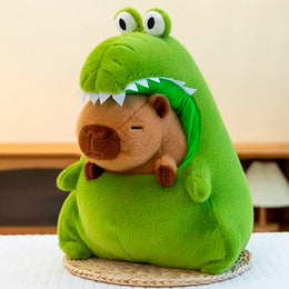 MASKOTKA KAPIBARA W KROKODYLU PLUSZAK ZABAWKA PRZYJACIEL 2W1 - 40 CM PRZYTULANKA