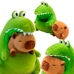 MASKOTKA KAPIBARA W KROKODYLU PLUSZAK ZABAWKA PRZYJACIEL 2W1 - 40 CM PRZYTULANKA