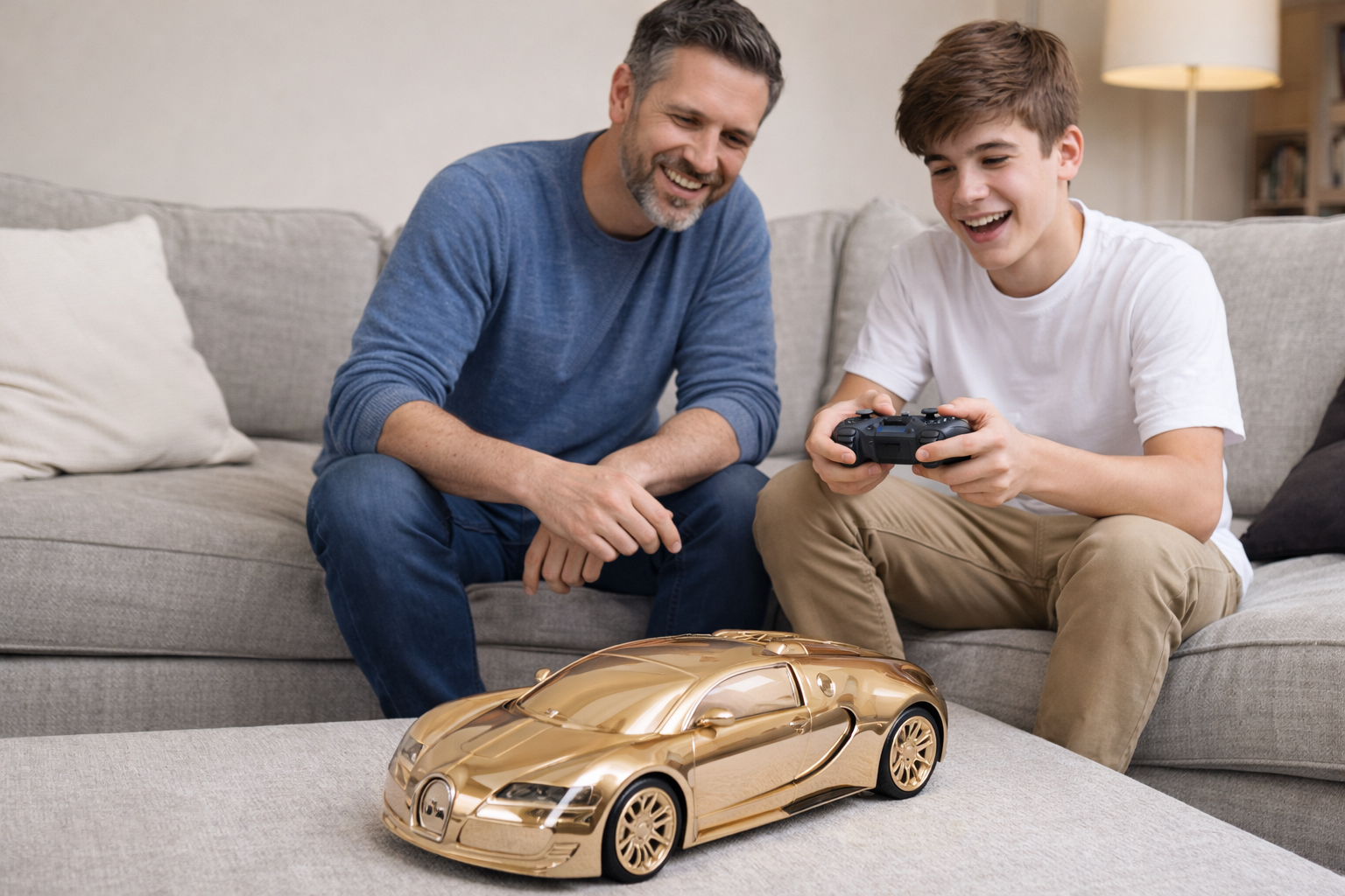 SAMOCHÓD RC TRANSFORMER 1:10, DUŻY ROBOT 48 CM