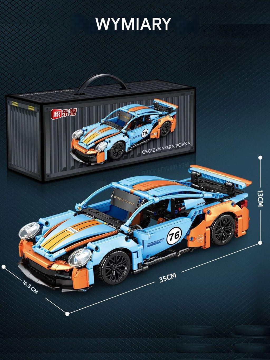 ZESTAW KLOCKÓW PORSCHE 911 RSR (1399 ELEMENTÓW)