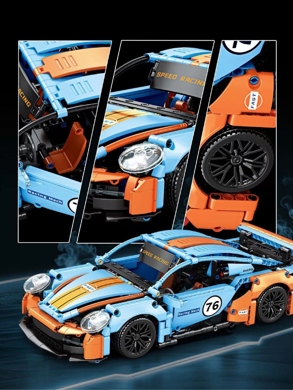 ZESTAW KLOCKÓW PORSCHE 911 RSR (1399 ELEMENTÓW)