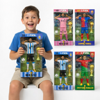 FIGURKA PIŁKARZ FIFA MESSI RONALDO YAMAL 25 CM Z PIŁKĄ PREZENT DLA DZIECKA
