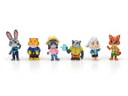 ZESTAW FIGUREK ZWIERZĘTA ZOOTOPIA 6 POSTACI KRÓLIK I LIS ZABAWKA PREZENT