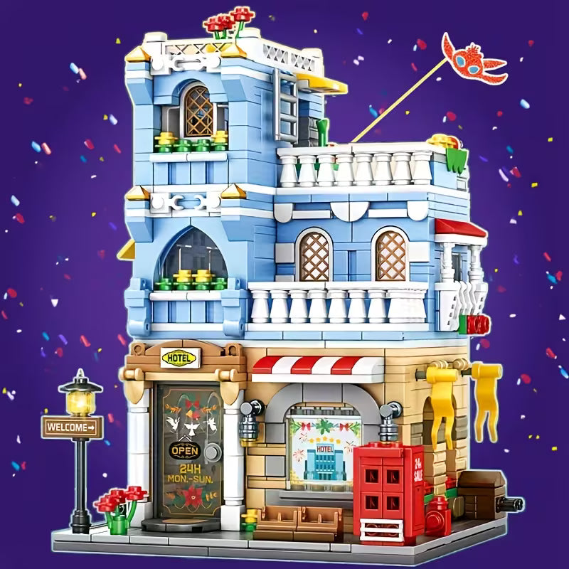 KONSTRUKTOR "MIEJSKI HOTEL" (STREETSCAPE, 713 ELEMENTÓW) – TWOJE PIERWSZE ARCYDZIEŁO ARCHITEKTURY! IDEALNY PREZENT!