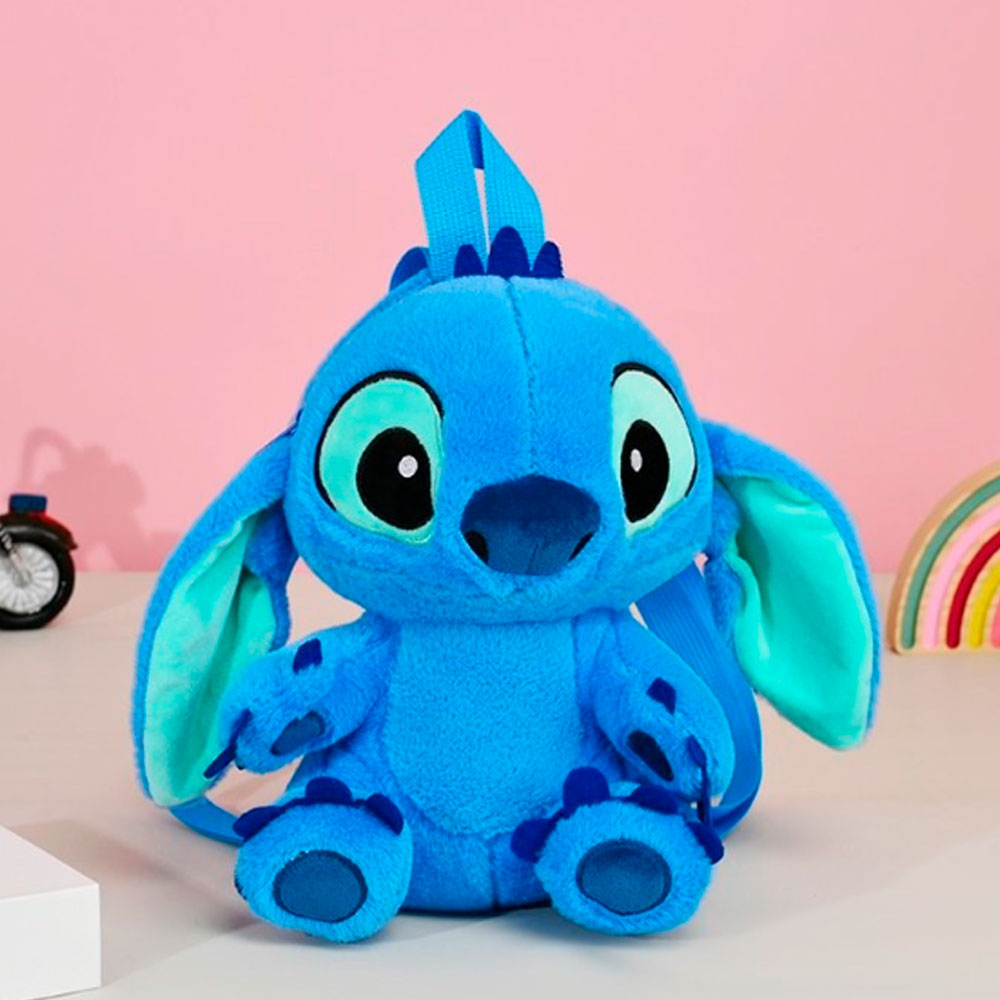 PLECAK TOREBKA PLUSZAK STICH STITCH MASKOTKA PLUSZOWA NA RAMIĘ DZIECI DUŻA NIEBIESKI 30*25 CM