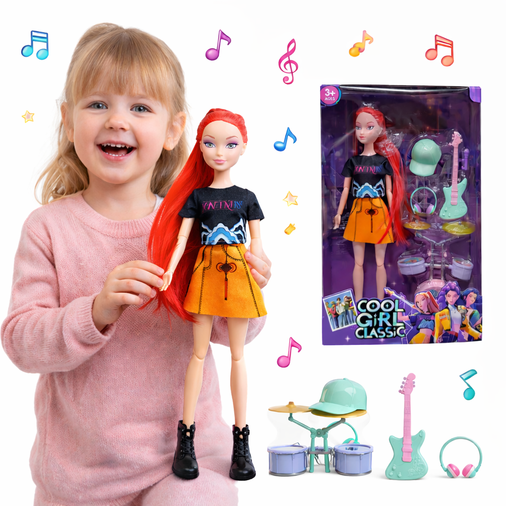 ZESTAW MUZYCZNY K-POP LALKA MIRA 30cm HUNTR/X PREZENT ZABAWKI DLA DZIECI