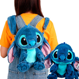 PLECAK TOREBKA PLUSZAK STICH STITCH MASKOTKA PLUSZOWA NA RAMIĘ DZIECI DUŻA NIEBIESKI 30*25 CM