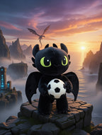 DUŻA MASKOTKA SMOK BEZZĘBNY 60 CM Z OGONEM PLUSZOWY DRAGON PREZENT