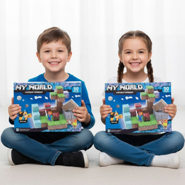 MEGA ZESTAW 50 ELEMENTÓW! MAGNETYCZNY KONSTRUKTOR MINECRAFT – STWÓRZ ŚWIAT, O JAKIM MARZYSZ!