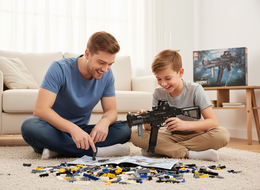 MEGA CONSTRUCTOR BROŃ KARABIN ASIC 1609 CZĘŚCI UMP-45 PREZENT