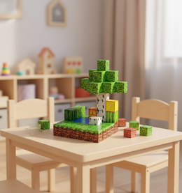 MAGNETYCZNY KONSTRUKTOR "MINECRAFT WORLD: MINI-LAS" (50 ELEMENTÓW)