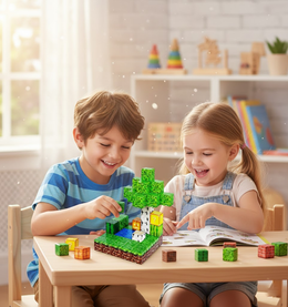 MAGNETYCZNY KONSTRUKTOR "MINECRAFT WORLD: MINI-LAS" (50 ELEMENTÓW)