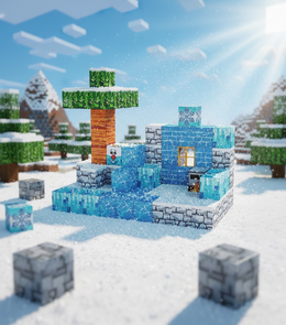 KONSTRUKTOR MAGNETYCZNY "MINECRAFT: DOMEK ŚNIEŻNY" (77 ELEMENTÓW) – SKORYGOWANA WERSJA