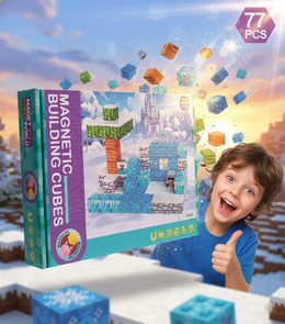 KONSTRUKTOR MAGNETYCZNY "MINECRAFT: DOMEK ŚNIEŻNY" (77 ELEMENTÓW) – SKORYGOWANA WERSJA