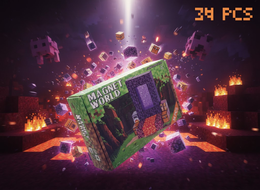 KONSTRUKTOR MAGNETYCZNY "PORTAL" (34 BLOKI / MINECRAFT)