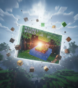 KONSTRUKTOR MAGNETYCZNY "WYSPA" (39 ELEMENTÓW / MINECRAFT)