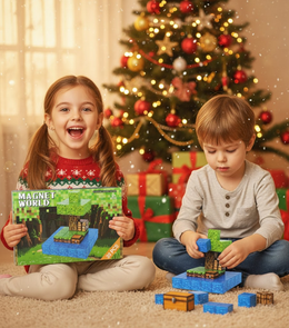 KONSTRUKTOR MAGNETYCZNY "WYSPA" (39 ELEMENTÓW / MINECRAFT)